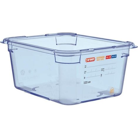 Boîte hermétique bleue en ABS sans BPA GN1/2 150mm - 325 x 265 x 150 mm - ARAVEN
