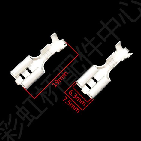 Cold-pressed terminal block 6.3 straight-insertion spring (galvanized copper) switch terminal leakage protection insert type
