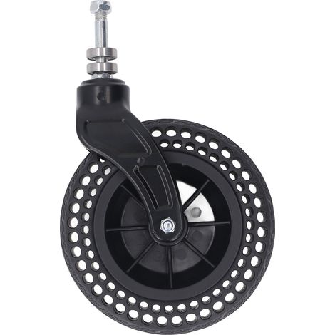Roulette universelle 20 cm en caoutchouc TPE antidérapante, roue pleine de rechange pour chariot, charge 75 kg (1/5)