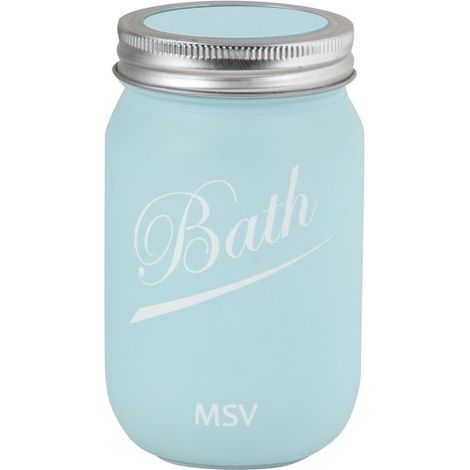 Porte Brosses à dents Verre NASSAU Bleu MSV