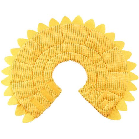 Collerettes pour Chiens Chat Anti-Morsure Protection Ajustable Collier de Récupération Comfy Cone pour Chiens et Chat avec Adorable Motif de Tournesol (Jaune S),, Ensoleillé (1/5)