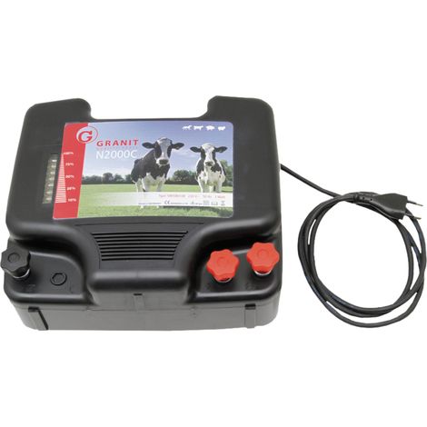 Generador eléctrico de 230 V para pastos, con conexión a la red eléctrica de granito.