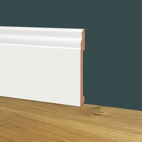 Battiscopa DUCALE in POLIMERI EqualWood HI-TEC 100x14mm - BIANCO (prezzo al metro)