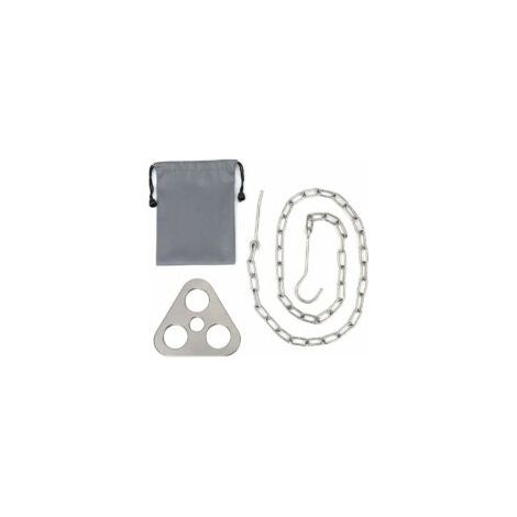 Dreibeinstativ für Campinggrill, Hängehalterung für Campingstativ, Topfhaken für Campingstativ, Topfstativ für Campingkochtopf, tragbarer Topfhaken für Grilltopf, für Campingkochtopf - Crezuo (1/4)