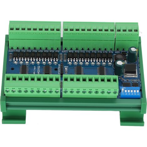 Contrôleur d'entrée RS485 32 canaux rail DIN isolé, carte d'acquisition de commutation PLC NPN avec boîtier bas niveau (1/5)