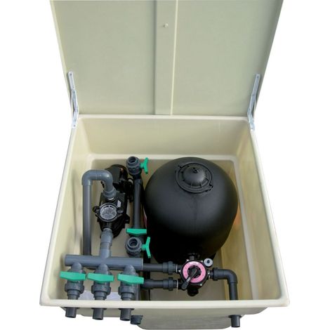 Local technique enterré SuperPool Equipé d'une pompe 11m³/h et d'un filtre diamètre 500