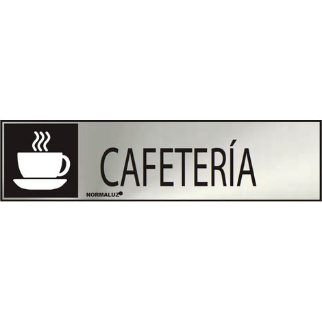Pannello informativo ''caffetteria'' (acciaio inossidabile adesivo 0,8 mm) 5x20 cm