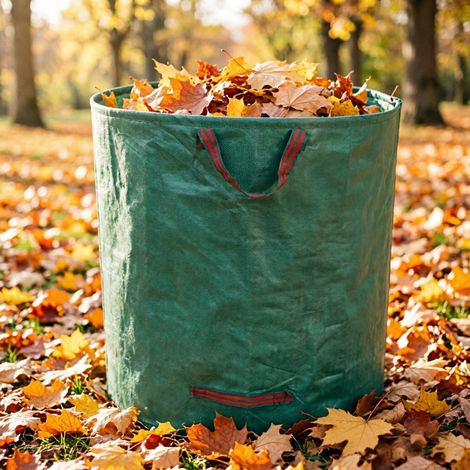 Collecteur de feuilles mortes sac imperméable, sac transport déchets verts pour entretien jardin (1/5)