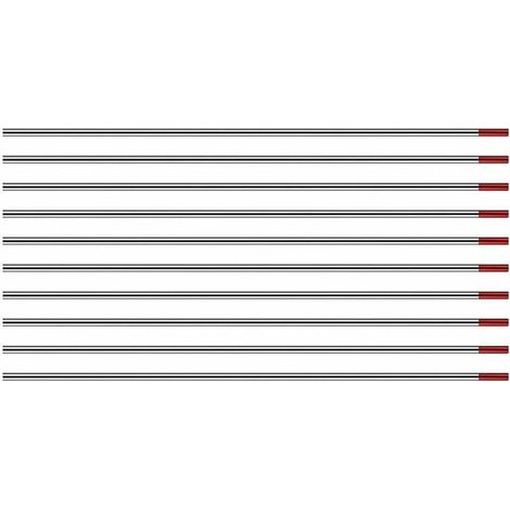 Memkey – Électrodes de tungstène TIG WT20 1,6mm 150mm – Lot de 10 pièces – Pour soudage acier et alliages – Excellente stabilité de l'arc (1/2)