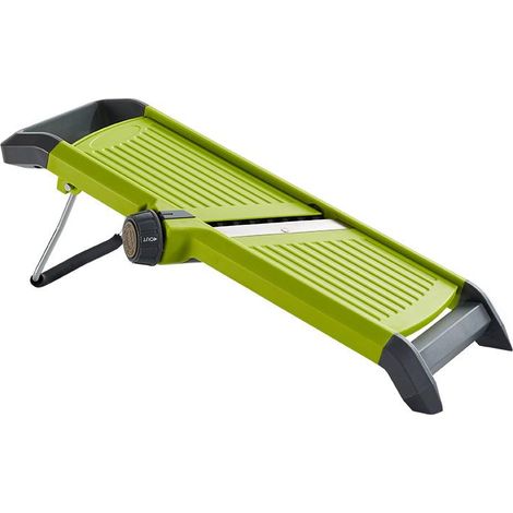 Trancheuse à légumes professionnelle en acier inoxydable, mandoline multifonction avec épaisseur de coupe réglable, inclut protège-main et gants de sécurité (1/5)