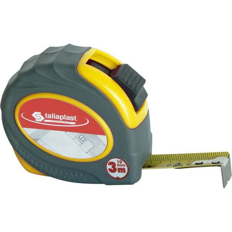 TRIPLE METRE BOITIER JAUNE BI-MATIERE 19MM TALIAPLAST - 490701