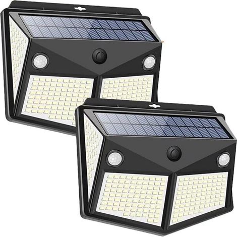 Lampes LED, 2 lampes solaires à double capteur (260 LED par pouce carré)-AquaForge (1/5)