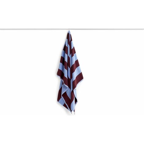 Hay Frotté Stripe Asciugamano da Bagno Bordeaux Taglia Unica