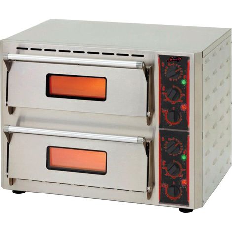 Four à pizza quartz infrarouge - 2 chambres - 400 V - long. 670 mm - Sofraca