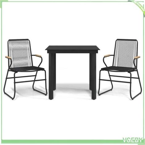 Ensemble à manger de jardin - FAFEICY - 3099209 - Rotin PVC résistant UV - Table carrée 80x80 cm - 2 places (1/5)