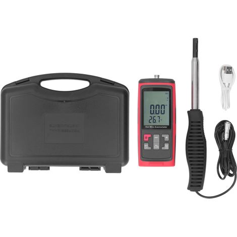 Digital Anemometer High Accuracy HD Handheld Telescopic Multifunctional Wind Speed Meter with Temp Humidity Display (1/5)