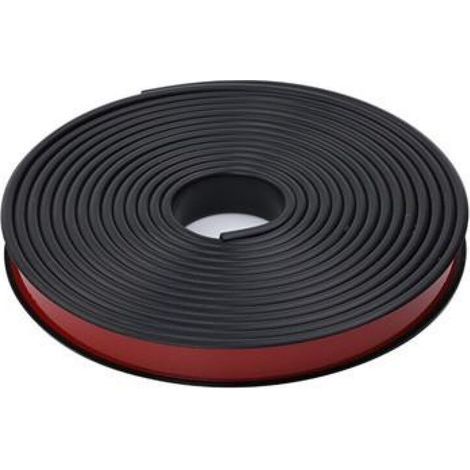 2M Noir Forme de U 25MM Bande de Chant en Melamne Adhesive,Pas de Thermocollant Chêne Chant Plan de Travail Bande de Garniture,Caoutchouc Souple TPE Placage Bois Couvre Chant pour Meubles (1/5)