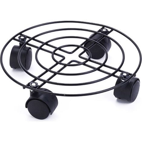 Support de plante en pot en fer robuste avec support de pot de fleur rond pour intérieur extérieur (1/5)