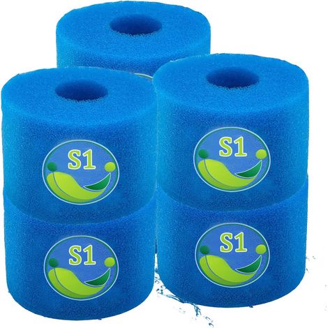 Cartouche Filtrante - Filtre en Mousse Lavable Réutilisable pour Spa et Piscine - Type S1 - 6 Pièces