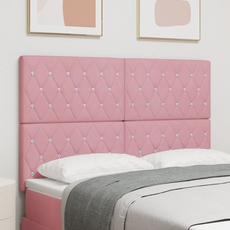 Tête de lit Rose 160 cm Velours vidaXL (1/5)