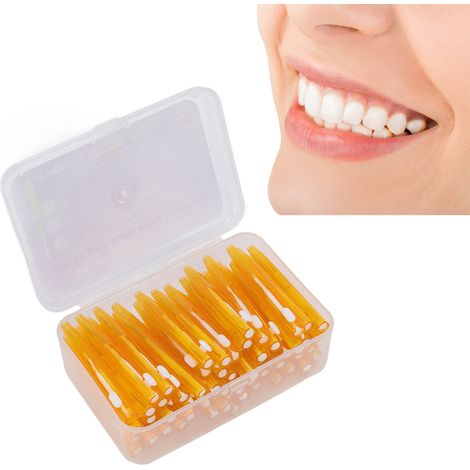 Brosse Interdentaire Fine 60 Pièces pour Soins Orthodontiques - Nettoyeur pour Appareil Dentaire Enfants et Adultes - Manche PP Pratique