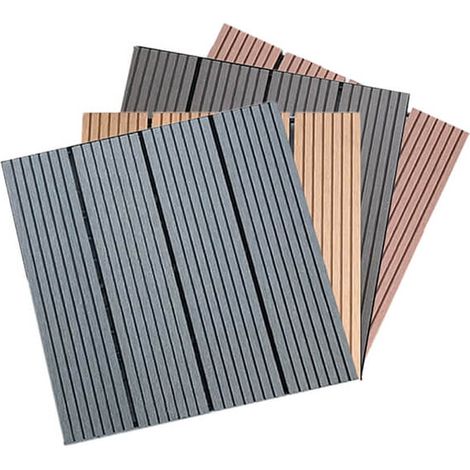 Home Deluxe – Dalles en bois WPC – Lot de 4 échantillons pour comparaison de couleurs – Dimensions 8x8 cm – Capacité de charge 250 kg