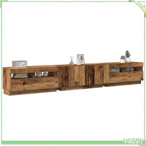 Meuble TV - FAF7291712446610 - bois d'ingénierie - 260x35x40 cm - LED RVB réglables (1/5)