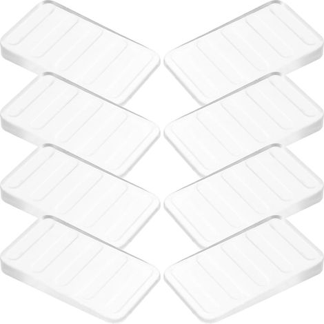 cales de meubles transparentes en PVC, design nervuré et mise à niveau (1/5)