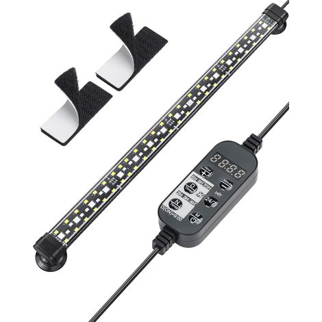 40 cm LED Lampe Aquarium Lampe d'aquarium submersible avec minuterie marche/arrêt automatique, éclairage RGB LED bleu et blanc changeant de couleur pour aquariums (1/5)