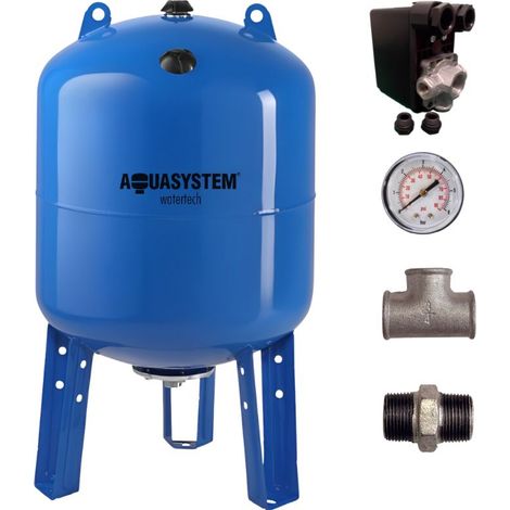 LBP – Réservoir vessie AQUASYSTEM vertical 200L – Gestion optimale pression d'eau – Manomètre intégré – Réduction cycles démarrage (1/5)