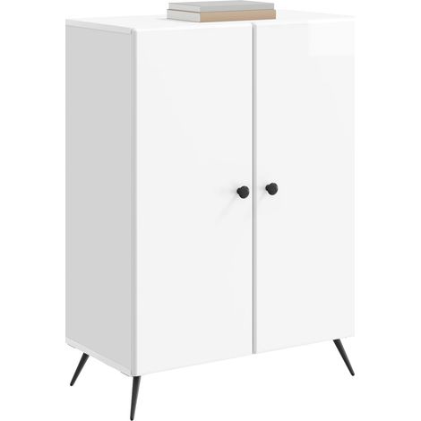 Maison Exclusive - Credenza Bianco Lucido 66 x 34,5 x 90 cm Legno ingegnerizzato