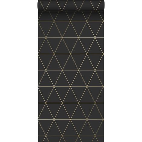 papier peint triangles graphiques noir et or  - Origin Wallcoverings (1/5)