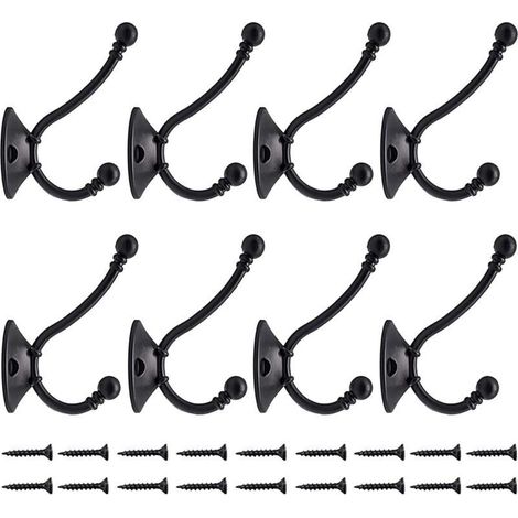 8Pcs Plus Gros Patère Porte Manteau Murale Vintage Crochet Métal De Porte Chapeau Crochet Rétro pour Porte-Manteau Salle de Bain Cuisine (1/4)