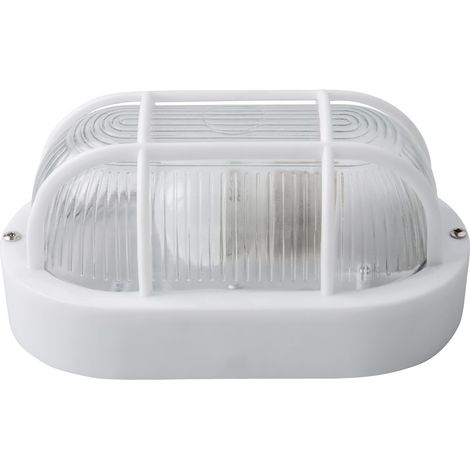 Applique da esterno ovale ip54 e27 bianco