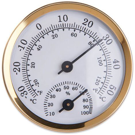 LaBlanc - Termometro igrometro analogico per interni, display umidità e temperatura, oro