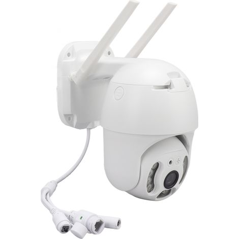 Caméra WiFi Extérieure 3MP IP66 Rotation 360° Montage Mural Double Éclairage Vision Nocturne Surveillance À Distance Alimentation AC100-240V Prise UE (1/5)