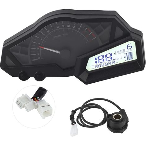 LCD-Motorradkilometerzähler, Tankanzeige, 15000 U/min, passend für NINJA 300 (1/5)