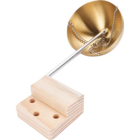 Coupelle ronde en inox doré 12 cm support diffuseur parfum huile essentielle sauna spa (1/5)