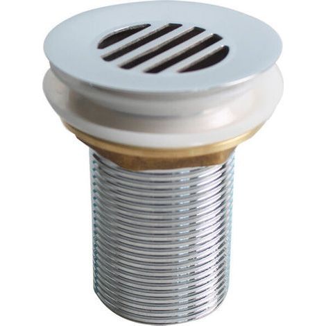 Bonde fixe de vidage pour lave-mains sans trop plein - écoulement libre - Grille laiton (1/4)