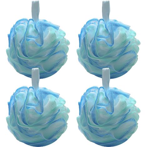 4 balles de tennis ultra-douces et anti-ampoules, fleurs de bain non dispersantes, bain à friction double usage, grosses boules de bain (1/5)