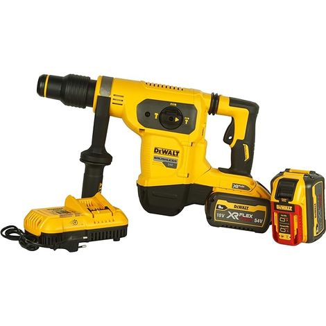 Dewalt – Marteau perforateur burineur sans fil 54V – 6,0J – Moteur Brushless – 2 batteries 9.0Ah – Pour béton armé – DCH481X2