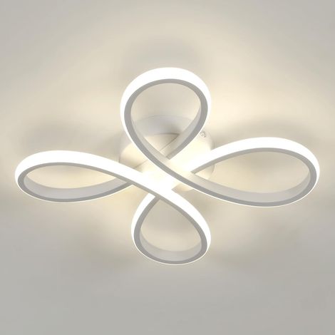 COMELY® Plafoniera LED moderna, lampada da soffitto 30W 3400LM, plafoniera LED per camera da letto soggiorno, sala da pranzo cucina, luce neutra 4500K, 30 cm, bianco [classe energetica E]