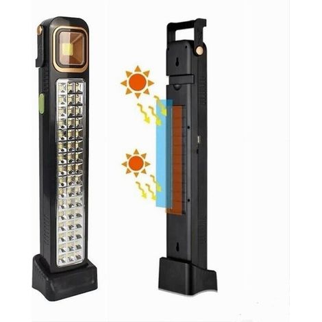 Trade Shop - Lámpara Portátil De Emergencia Usb Linterna Solar Recargable 45led Luz Blanca - (1/5)