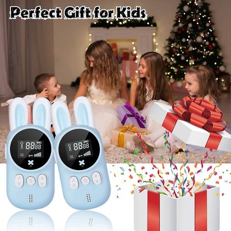 kids Walkie Talkie, Children Walkie Talkie 2 Way Radio With 22 Channels Kids Walkie Talkies 3km Range Walkie Talkies With Lcd Screen Flashlight (b (1/4)