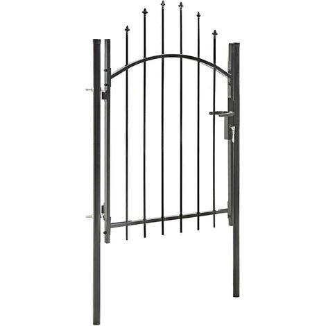 vidaXL Garden Gate "Woerden" Steel 1x1,25 m Black (1/5)