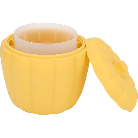 Bac à glaçons en forme de citrouille, facile à utiliser, peu encombrant, sans BPA, sûr et durable, fabriqué en silicone/acrylique. (1/5)