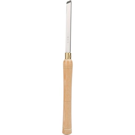 Ciseau à bois à lame HSS, manche en bois dur, petit modèle à tête oblique de 15 mm, pour tournage sur bois.