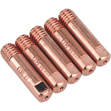Sealey Pack of 5 Supermig Contact Tips 0.8mm TB15 MIG957