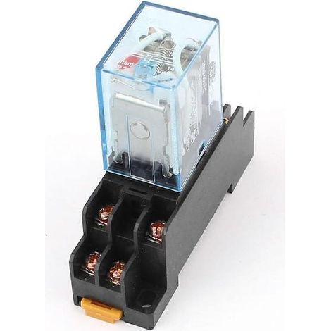 Relais de puissance à bobine 110 V, 10 A, DPDT LY2NJ avec embase PTF08A (1/2)