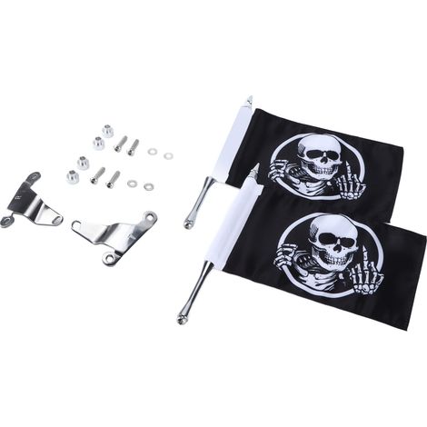 Support de mât drapeau pour coffre avec pavillon tête de mort, kit remplacement L/R pour Honda Gold Wing Tour DCT 2018-2020, accessoire moto robuste. (1/5)